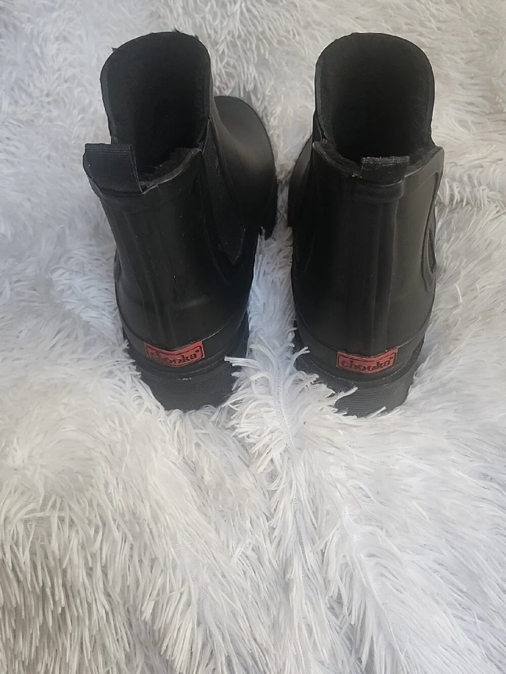 Chooka Ankle Black Chelsea-Style Rubber Boots Size 10